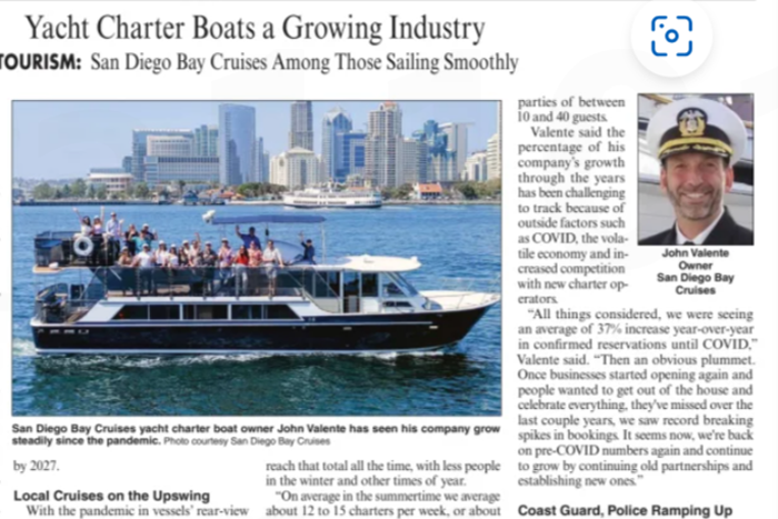 Yacht Charter Boats a Growing Industry image